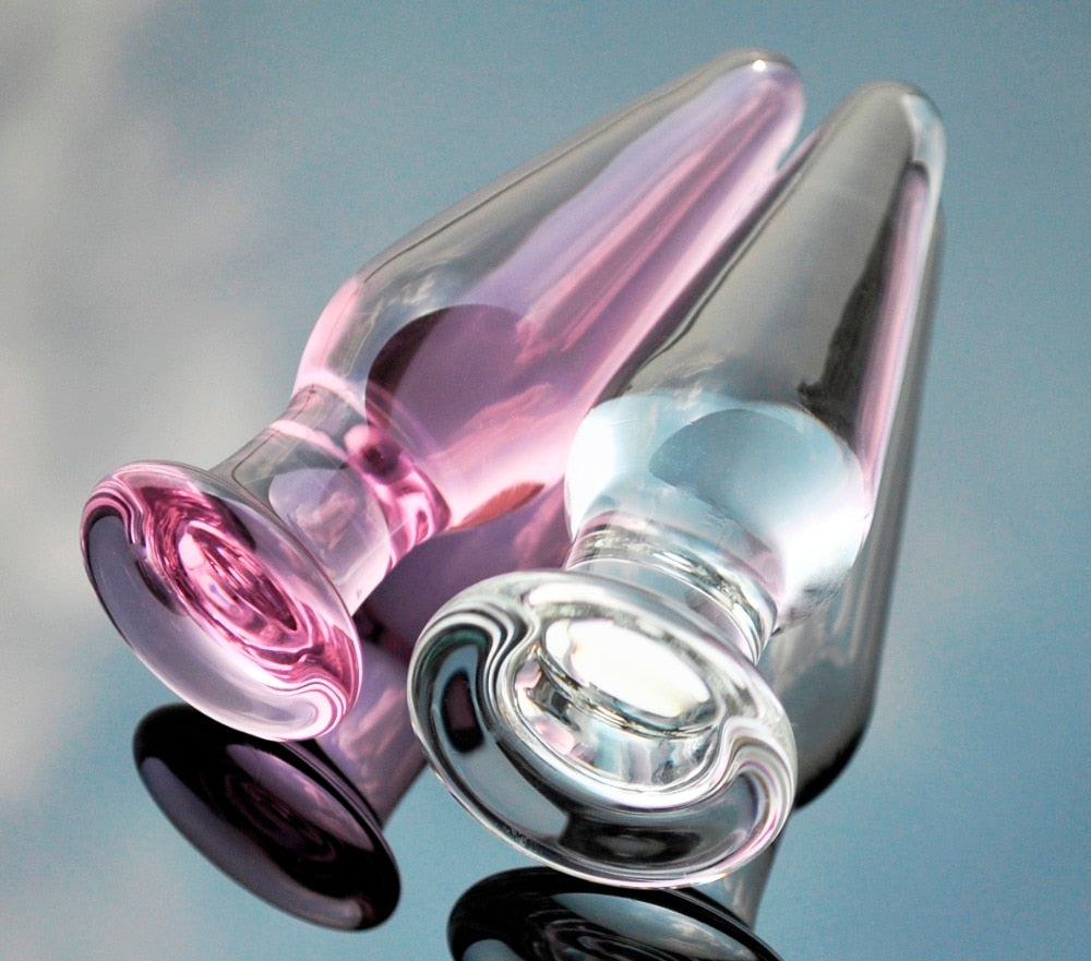 Glass Dildo Anal Butt Plug Crystal with Awesome Design Massager 10CM | 2EO.World - 2EO.World