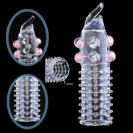 Penis Sleeve Condom Reusable Delay Ejaculation Spiral | 2EO.World - 2EO.World