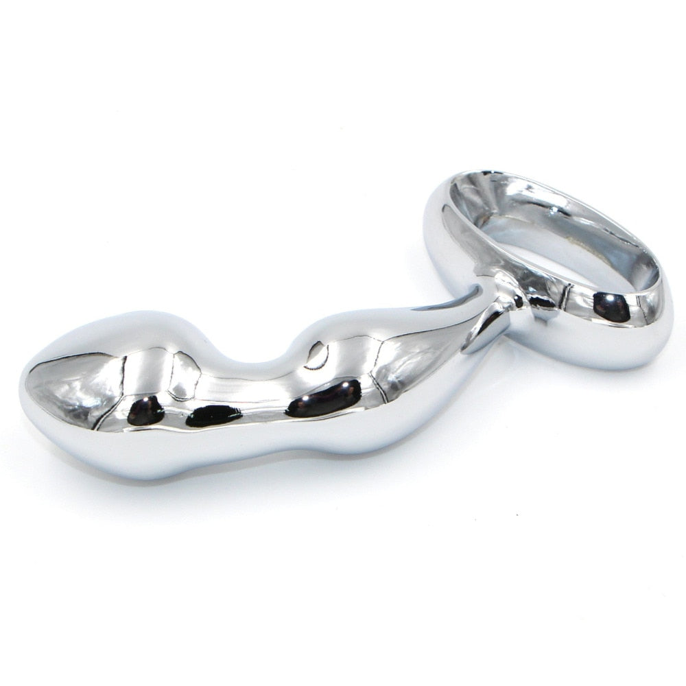 Anal Butt Plug 304 Stainless Steal Prostate Wand Tail Ring Deluxe | 2EO.World - 2EO.World