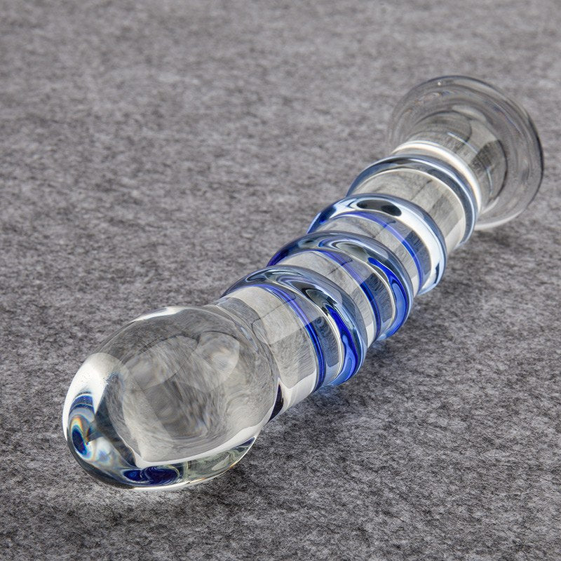 Glass Dildo Crystal with Pattern Massager 17.8CM 7 Inch | 2EO.World - 2EO.World