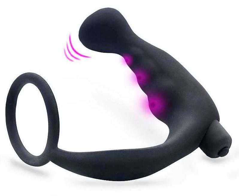 Vibrator Prostate Massager Anal Butt Plug Apply with Cock Ring 10 Speed | 2EO.World - 2EO.World