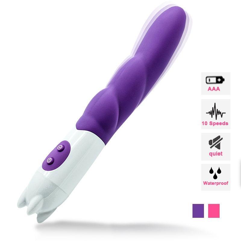 Vibrator 10 Speed G Spot Clitoris Stimulator Double Vibrating Version | 2EO.World - 2EO.World