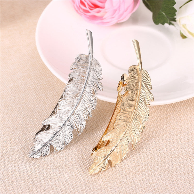 The Essentials 2 PCS Leaf / Feather Shaped Hair Clip Pin Claw | 2EO.World - 2EO.World