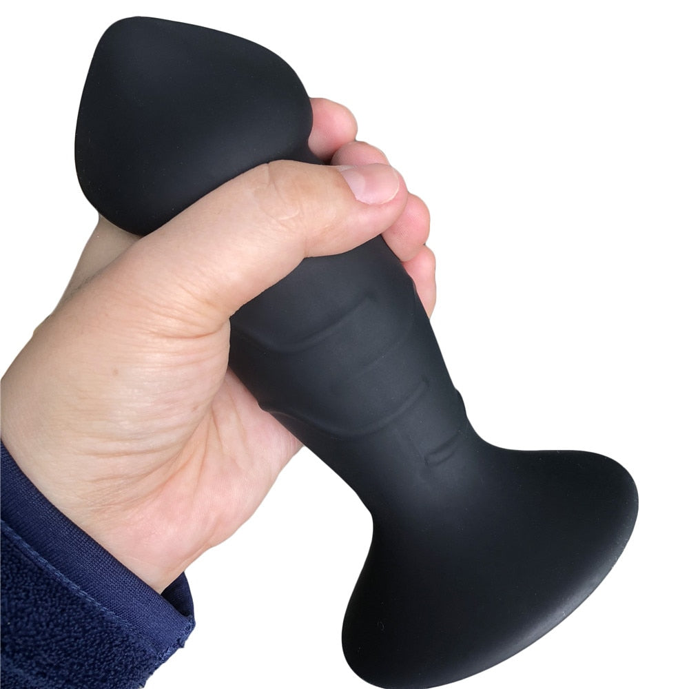 Vibrator Anal Butt Plug Silicone 10 Speed Big Thick Stable Suction Cup | 2EO.World - 2EO.World