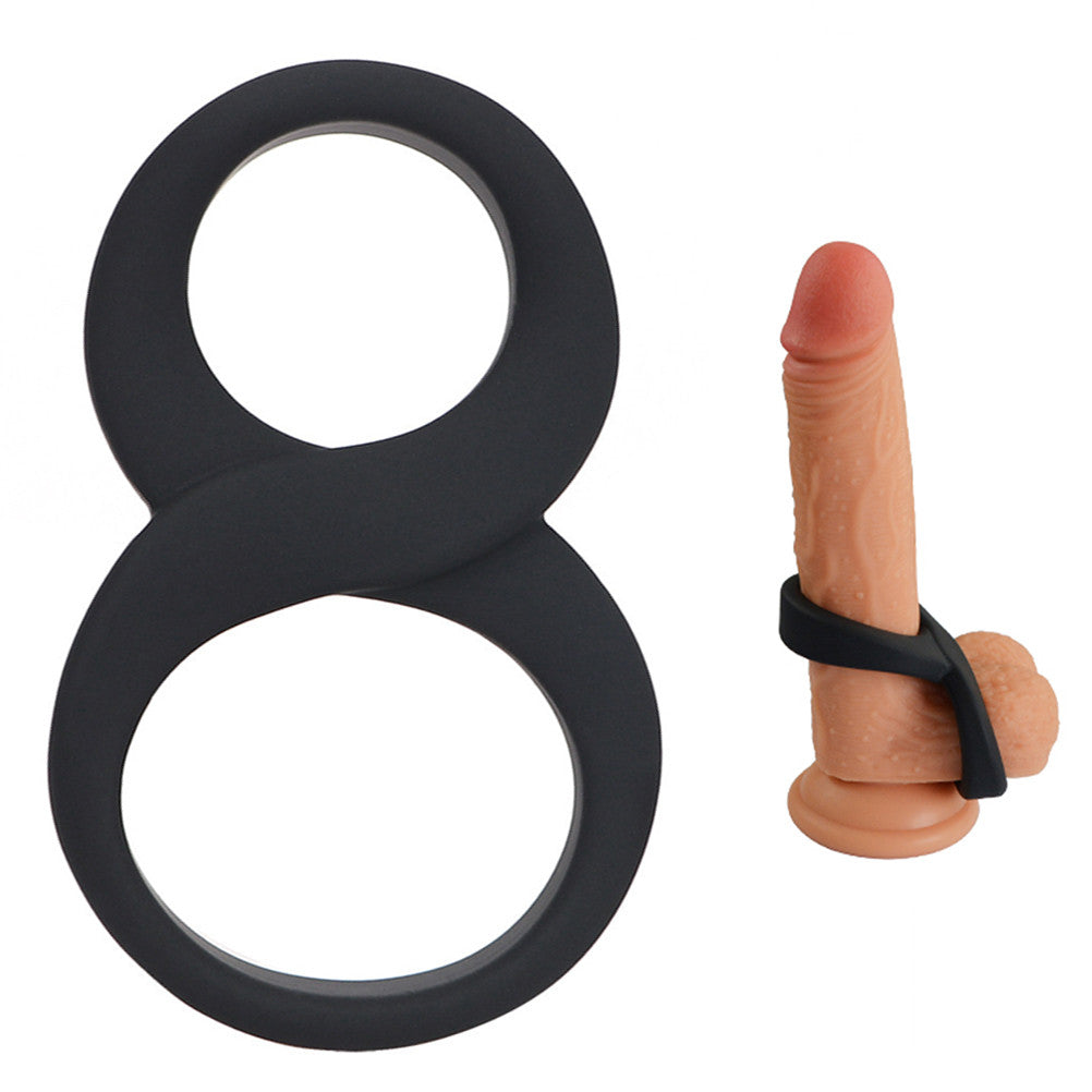 Cock Ring Stretchy Dual Stimulation C Ring Enhancer Time Delay Magic 8 Design | 2EO.World - 2EO.World